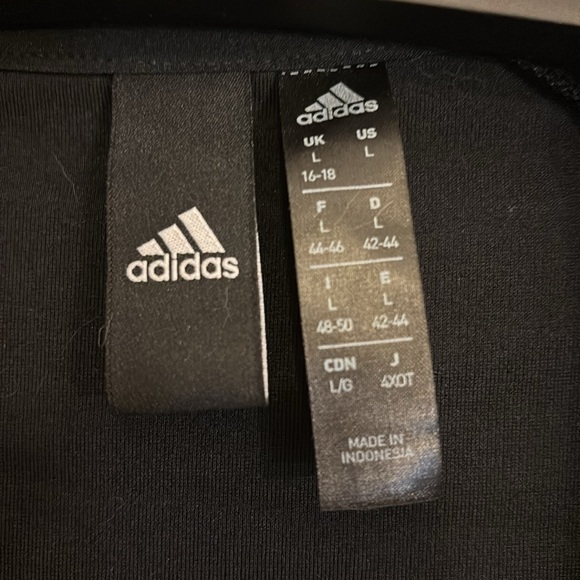 Adidas Black V-Neck Dress, Black, Size L - Picture 3 of 5